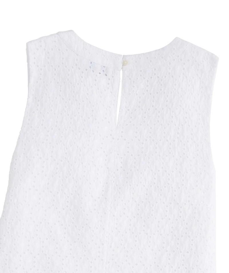 OUTLET Women's Eyelet Scallop Popover Dress