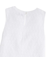 OUTLET Women's Eyelet Scallop Popover Dress