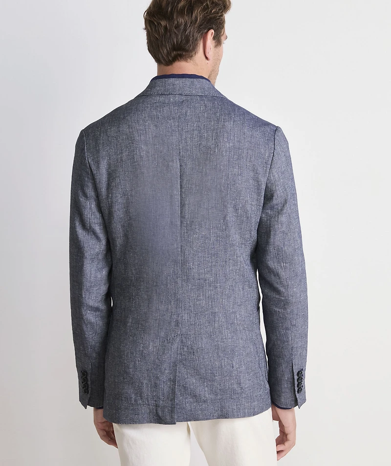 Cotton-Linen Indigo Blazer
