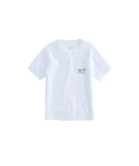 OUTLET Girls' Martha's Floral Whale Short-Sleeve Pocket Tee