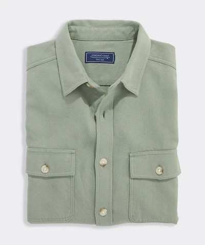 Clifton Solid Midweight Twill Utility Shirt