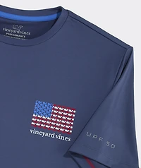 Micro Whale Flag Short-Sleeve Harbor Performance Tee