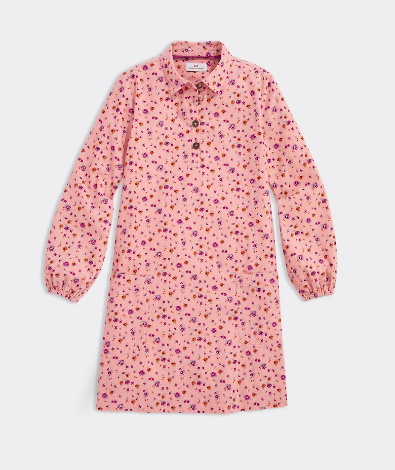 Girls' Corduroy Utility Shirtdress