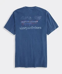 Drift Dye Beach Fireworks Whale Short-Sleeve Pocket Tee