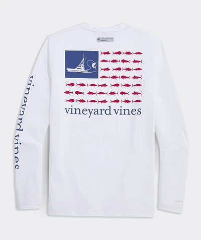 USA Sportfisher Flag Long-Sleeve Harbor Performance Tee