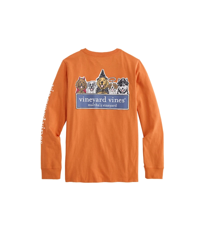 OUTLET Kids' Halloween Dog Logo Box Long-Sleeve Pocket Tee