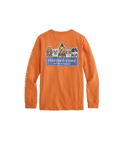 OUTLET Kids' Halloween Dog Logo Box Long-Sleeve Pocket Tee