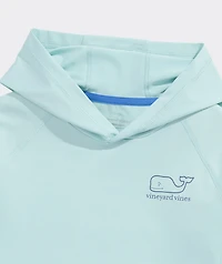 Boys' Whale Outline Harbor Sun Performance Hoodie Tee
