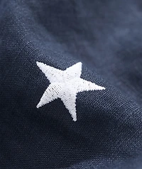 9 Inch Embroidered Linen Breaker Shorts