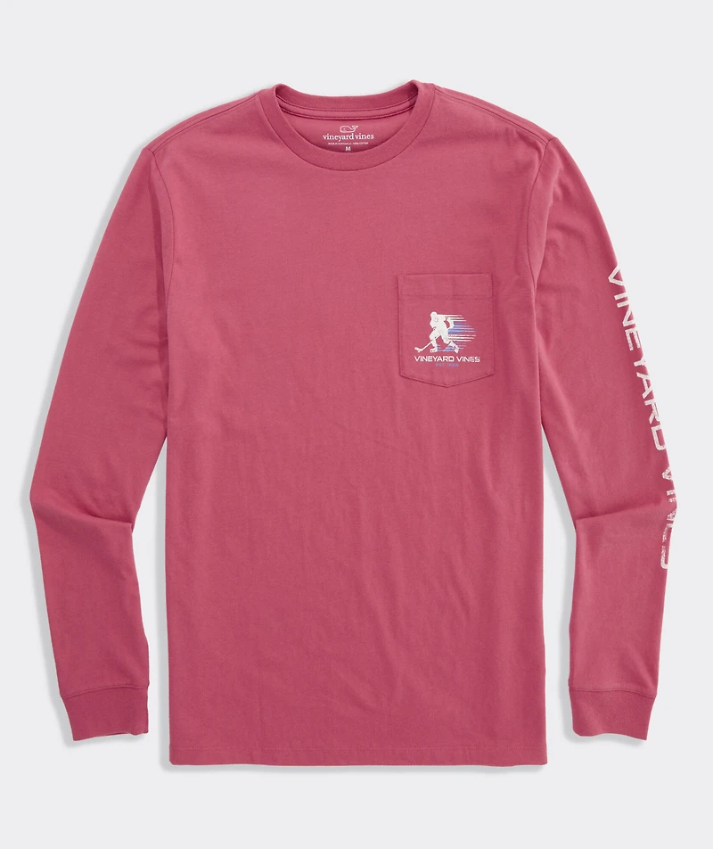 Retro Hockey Long-Sleeve Pocket Tee