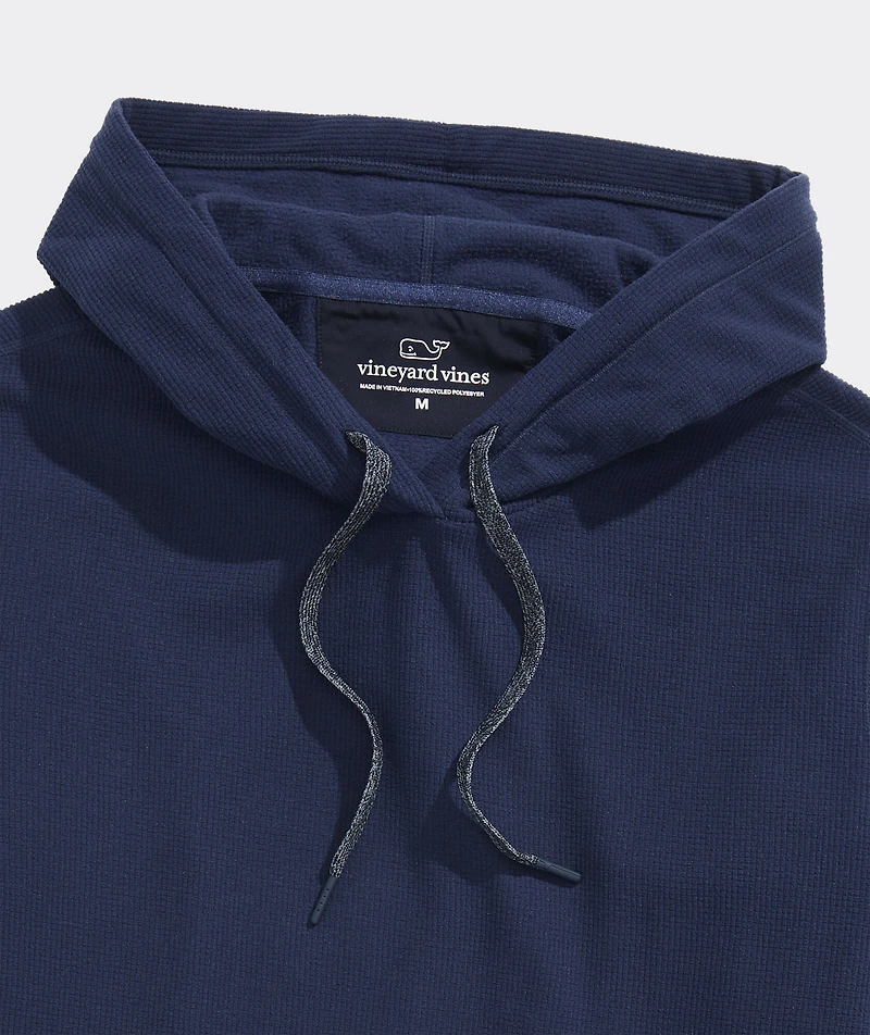 Grid Fleece Textured Hoodie