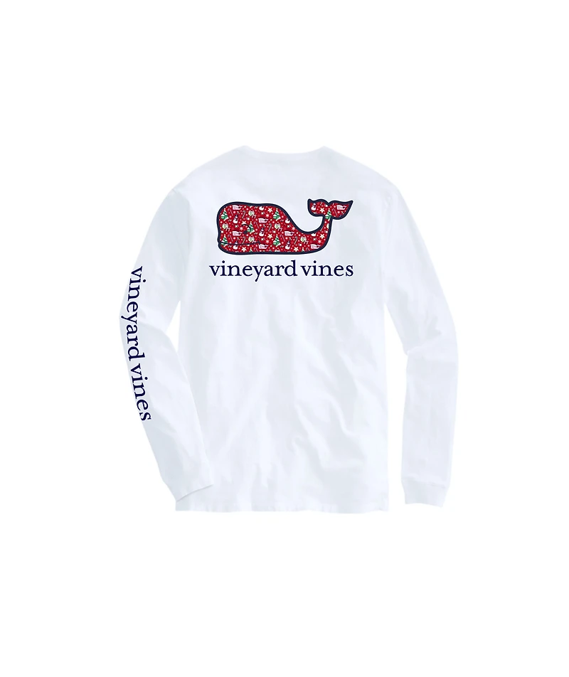 OUTLET Holiday Whales Whale Long-Sleeve Pocket Tee