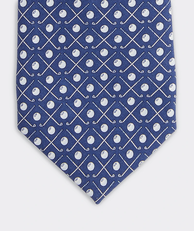 Boys' Golf Clubs Silk Tie