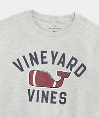 Boys' Textured Football Whale Long-Sleeve Tee