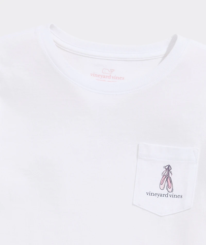 Girls' Ballerina Whale Long-Sleeve Pocket Tee