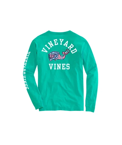 OUTLET Boys' Lacrosse Player Whale Long-Sleeve Tee