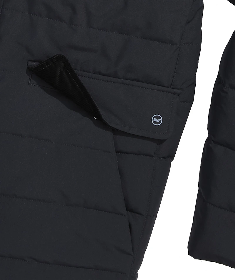 OUTLET Mixed Media Puffer Jacket