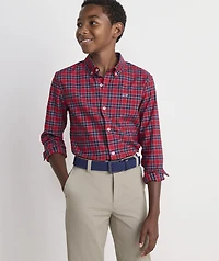Boys' Performance Cotton Yuletide Tartan Shirt