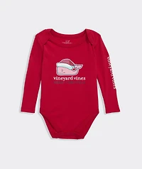 Baby Long-Sleeve Santa Whale Body Suit