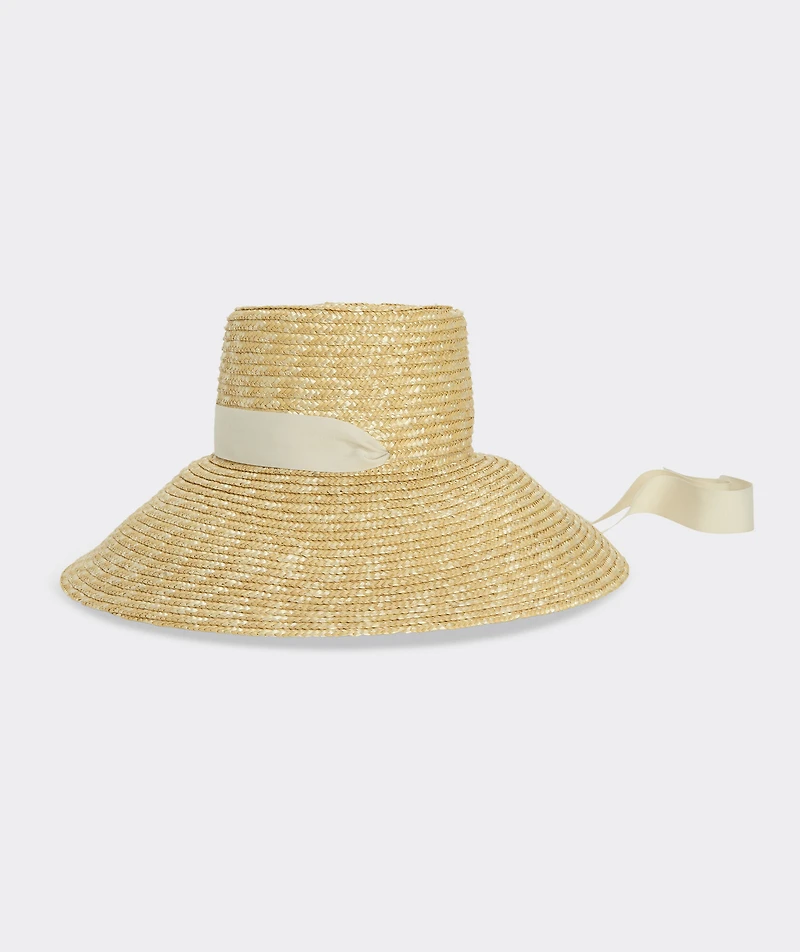 Straw Hat With Ribbon
