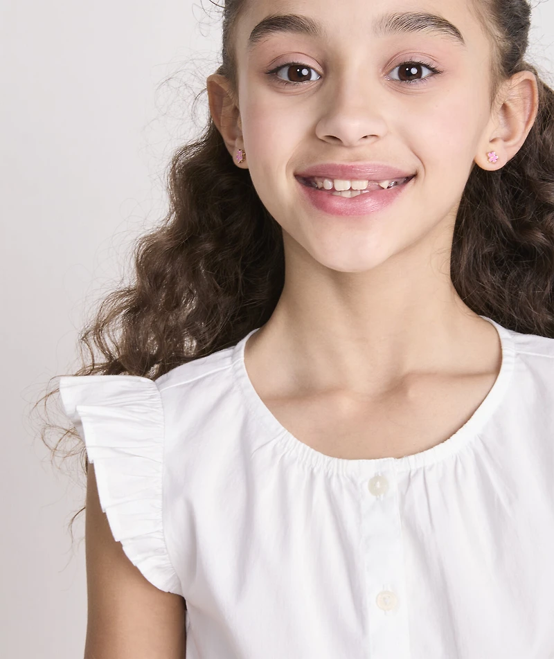 Girls' Evie Poplin Top