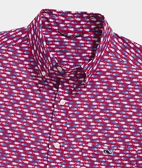 Micro Fish Short-Sleeve Performance Ripstop Shirt