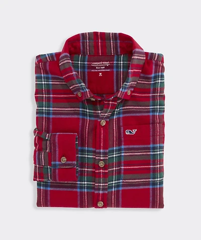 Boys' Winterberry Plaid Vineyard Flannel Shirt