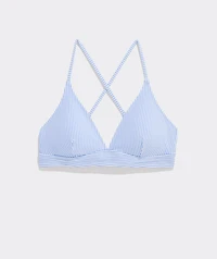 Sconset Seersucker Bikini Top