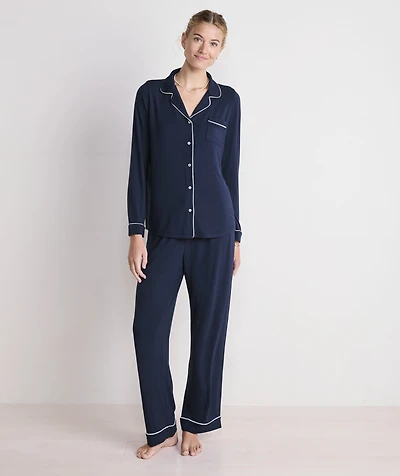 Super-Soft Printed Knit Pajama Set