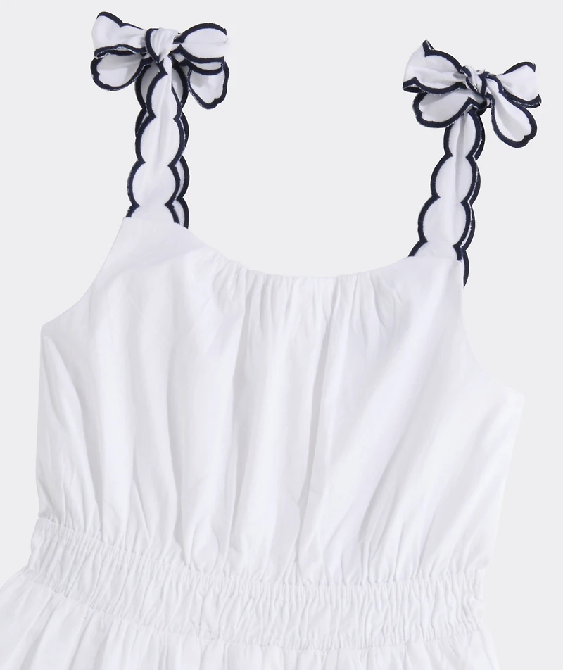 Girls' Poplin Scallop Dress