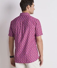 Micro Fish Short-Sleeve Performance Ripstop Shirt