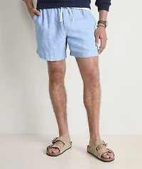 7 Inch Surfside Pull-On Linen Shorts