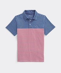 Boys' Americana Printed Sankaty Polo