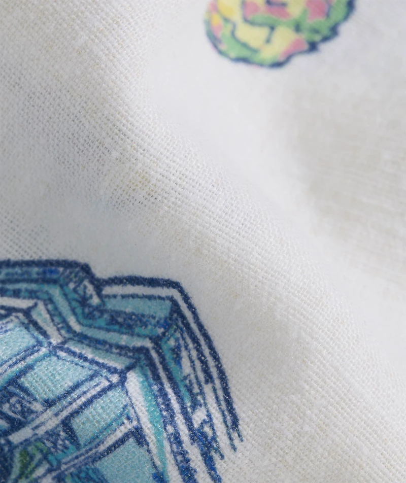Gasparilla Icons Linen Blend Short-Sleeve Shirt