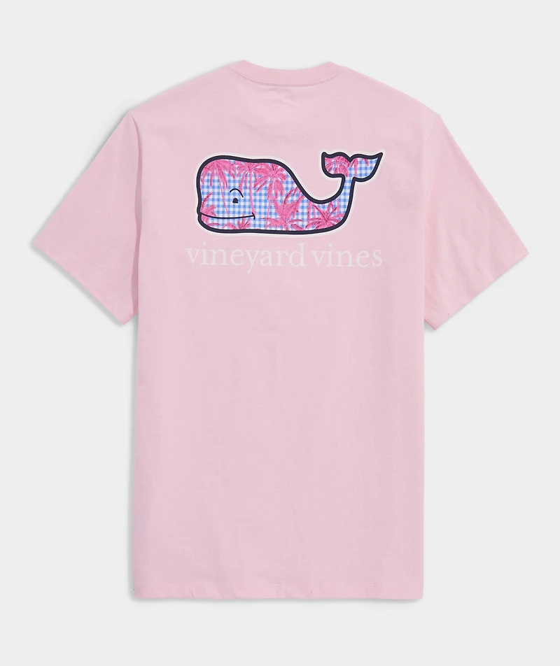 Palm Gingham Whale Short-Sleeve Pocket Tee