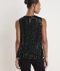 Sequin Peplum Top