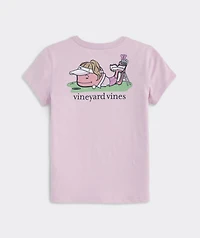 Girls' Golf Whale Short-Sleeve Pocket Tee