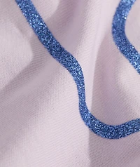Girls' Glitter Whale Short-Sleeve Pocket Tee