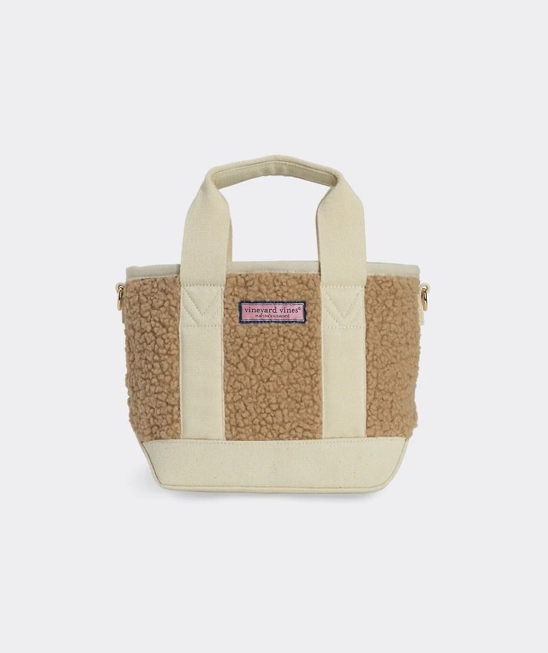 High-Pile Fleece Mini Heritage Tote