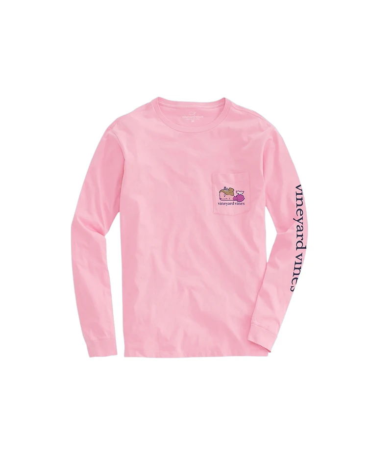 OUTLET Kids' Princess Whale Long-Sleeve Pocket Tee
