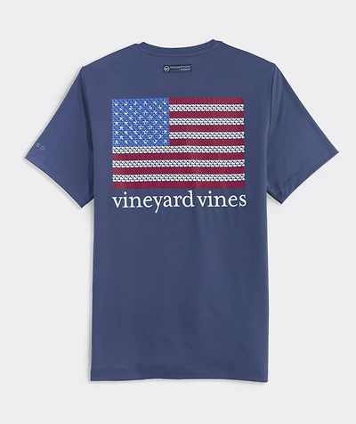 Micro Whale Flag Short-Sleeve Harbor Performance Tee