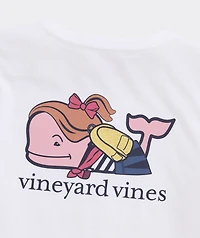 Girls' Back-To-School Whale Short-Sleeve Pocket Tee