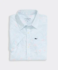 Boys' Printed Cotton Short-Sleeve Shirt
