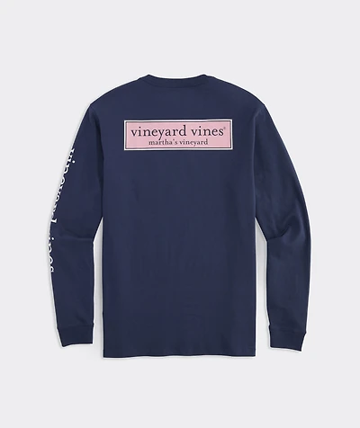 Print Sleeve Logo Box Long-Sleeve Pocket Tee