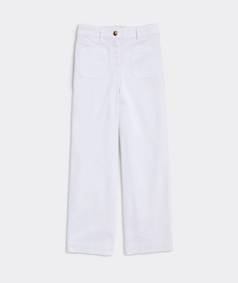 Girls' Chino Wide-Leg Sailor Pants