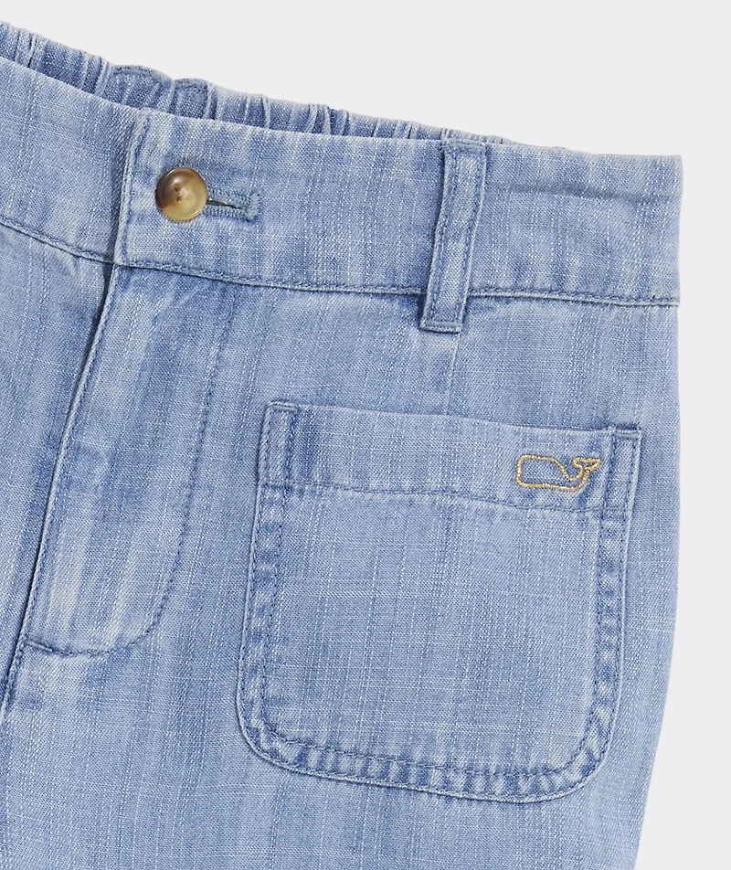 Girls' Chambray Sailor Pants