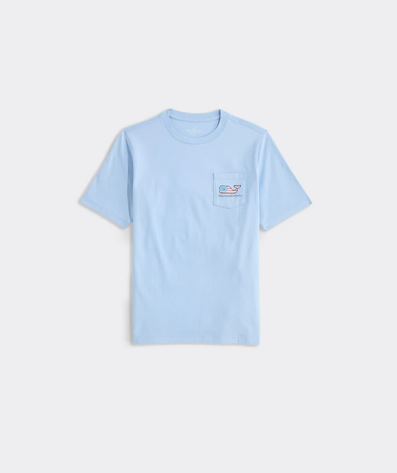 Boys' Flag Whale Short-Sleeve Pocket Tee