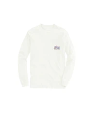 OUTLET Girls' Watercolor Elf Whale Long-Sleeve Pocket Tee