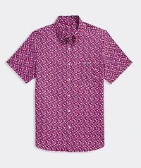 Micro Fish Short-Sleeve Performance Ripstop Shirt