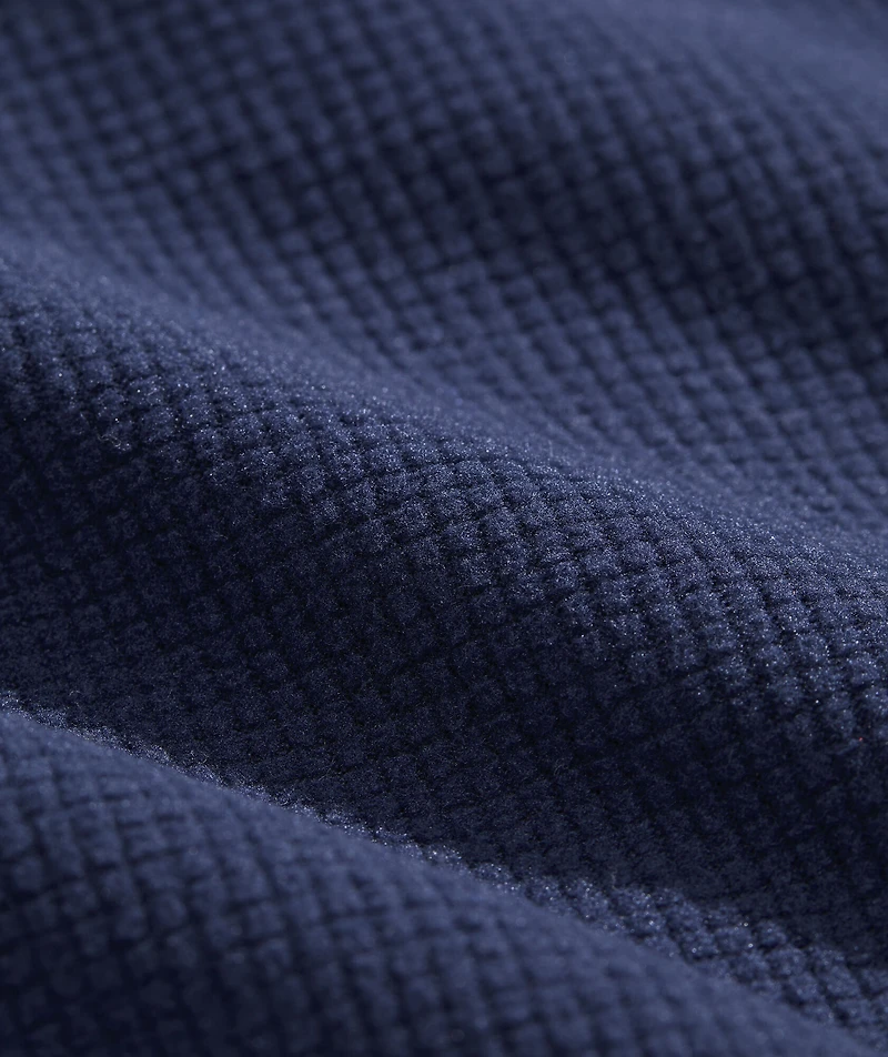 Grid Fleece Textured Hoodie